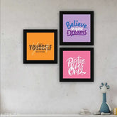 Believe Yourself Set of 3 Frames