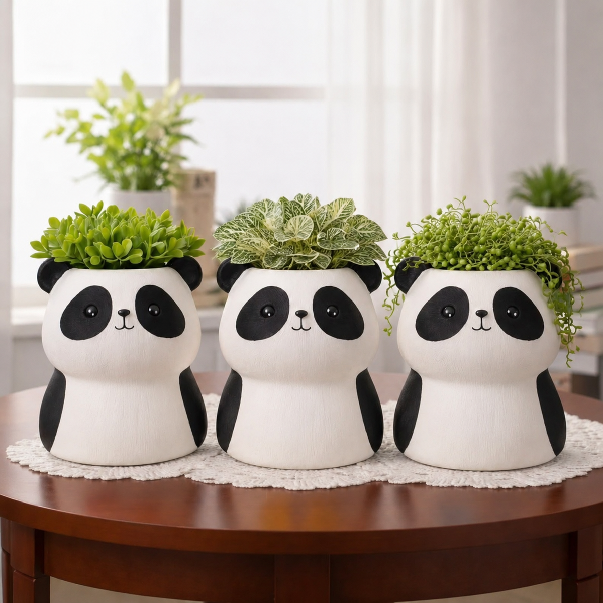 Panda Planter Set of 3