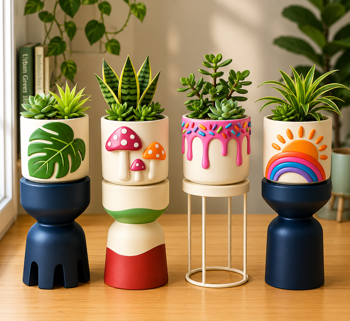 Happy Garden Planter (set of 4)
