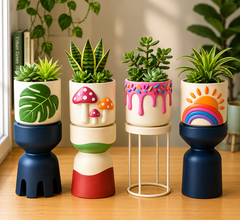Happy Garden Planter (set of 4)