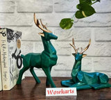 Green buck Sculpture set of 2 - Decor Things