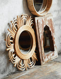 Flower Petal Cane Mirror - Decor Things