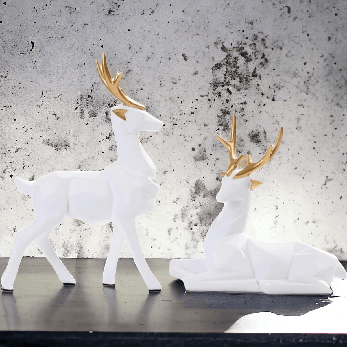 White buck Sculpture set of 2 - Decor Things