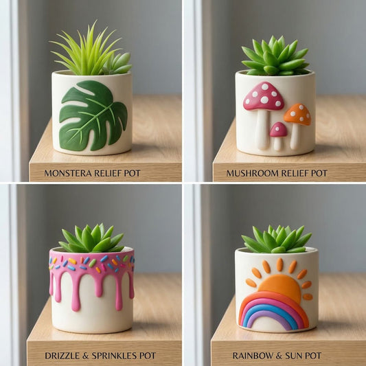 Happy Garden Planter (set of 4)