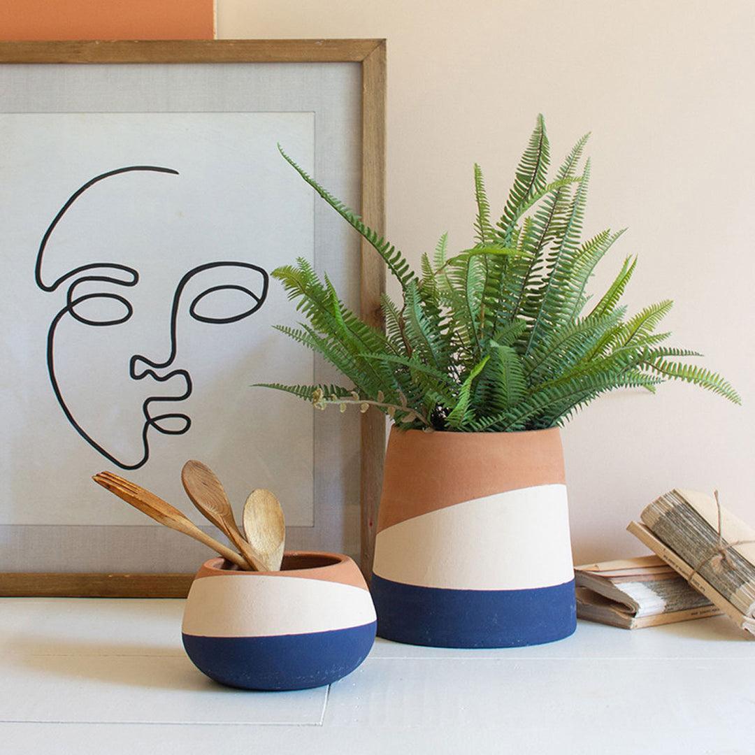 Blue Flower Pot (Set of 2) - Decor Things