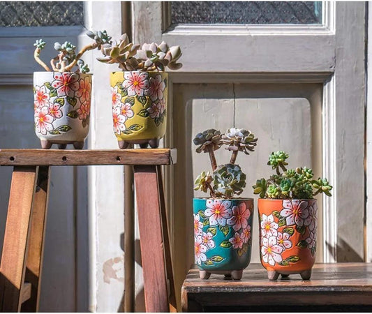 Periwinkle Flower Planter - Decor Things