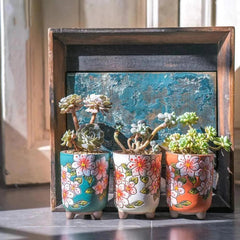 Periwinkle Flower Planter - Decor Things