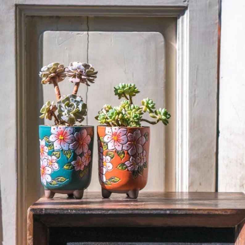 Periwinkle Flower Planter - Decor Things