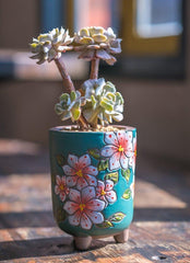 Periwinkle Flower Planter - Decor Things