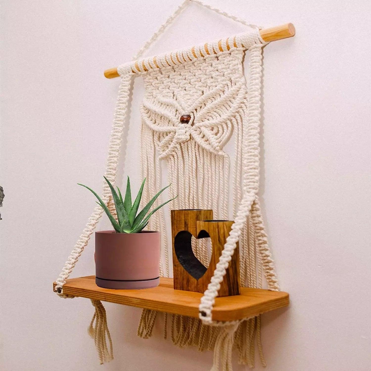 Butterfly macrame shelf - Decor Things