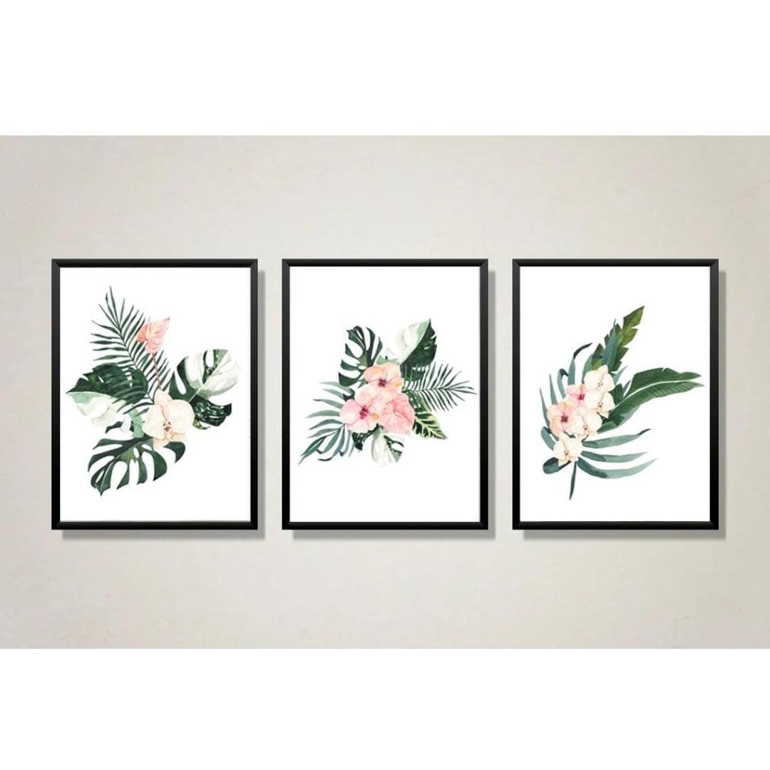 Floral wall art set of 3 - Decor Things