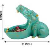 Hungry hippo sculpture (Teal) - Decor Things