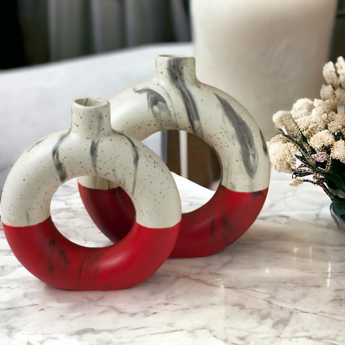 R&W Donut Vase Set of 2 - Decor Things