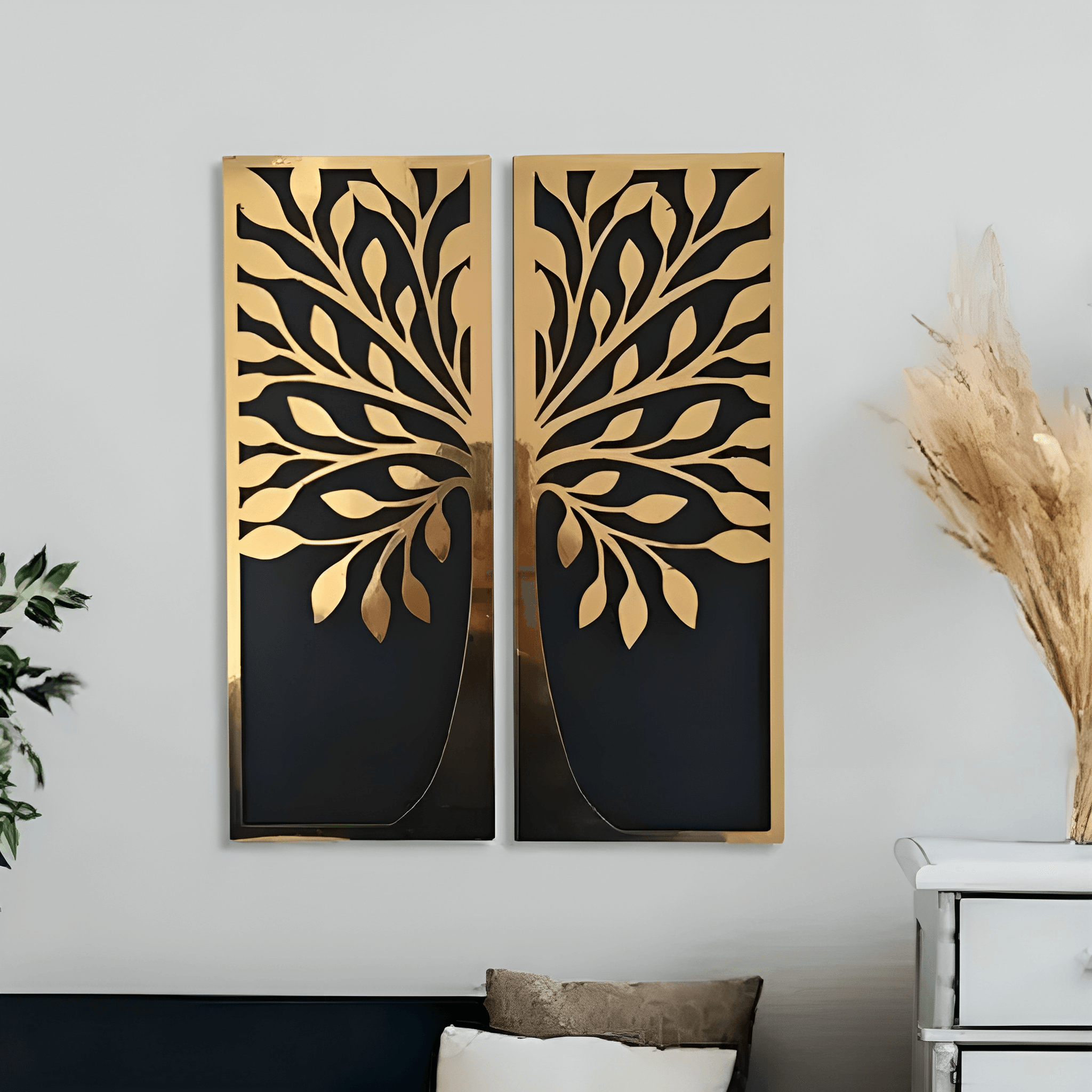 Golden tree wall decor (Dark) - Decor Things