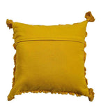 Triangle Design cotton tufted cushion cover (mustard) - Decor Things