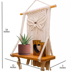 Butterfly macrame shelf - Decor Things