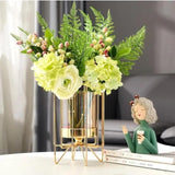 Gold Pillar flower vase - Decor Things