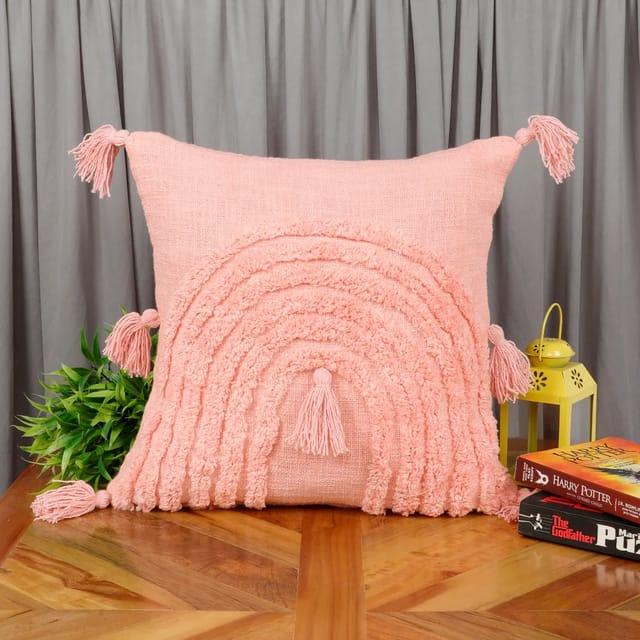 Pink Tufted cushion cover - Decor Things