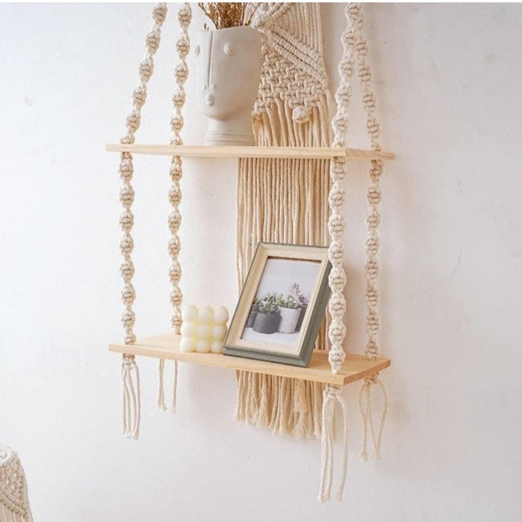 Macrame double shelf - Decor Things