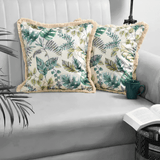 Leaf Printed Velvet Cushion Cover (set of 2) - Decor Things