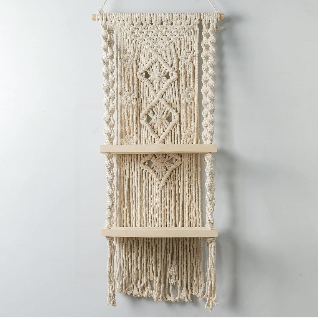 Macrame 2 tier shelf - Decor Things