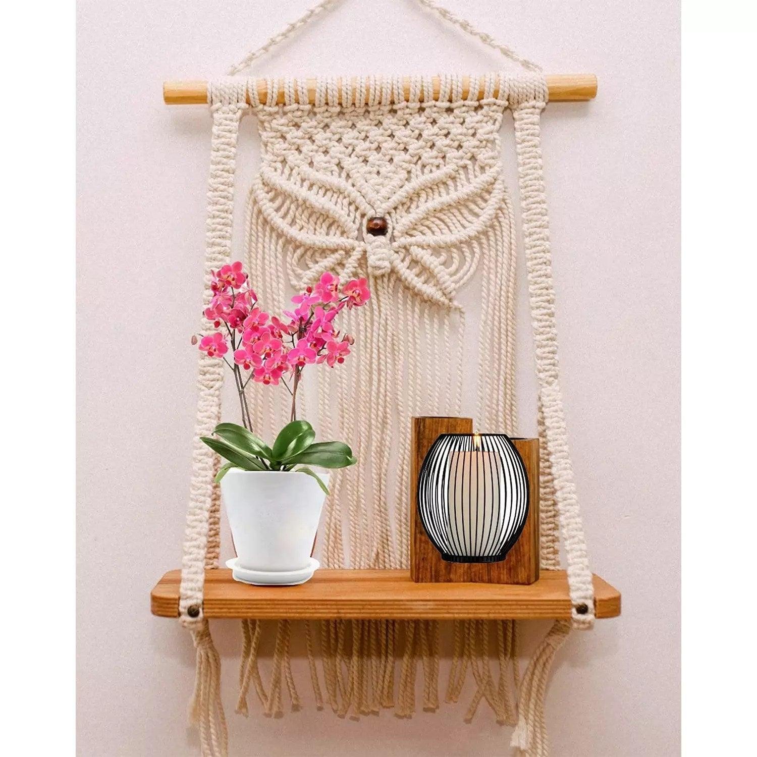 Butterfly macrame shelf - Decor Things