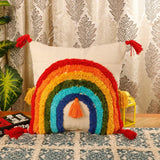 Rainbow Tufted cushion cover - Decor Things