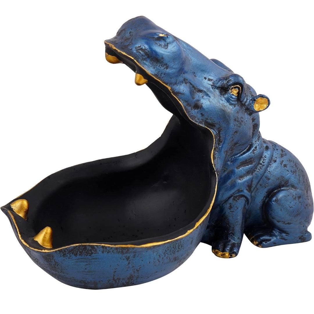 Hungry hippo sculpture (Blue) - Decor Things