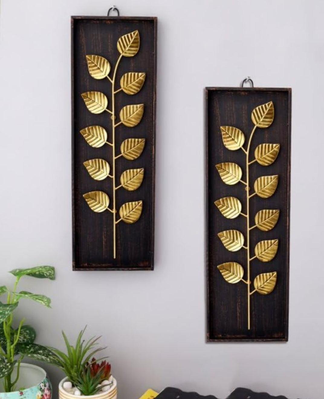 Shadowbox leaf wall hanging (set of 2) - Decor Things