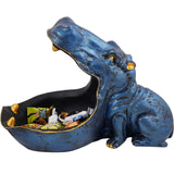 Hungry hippo sculpture (Blue) - Decor Things