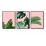 Pink tropical wall art set of 3 - Decor Things