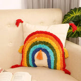 Rainbow Tufted cushion cover - Decor Things