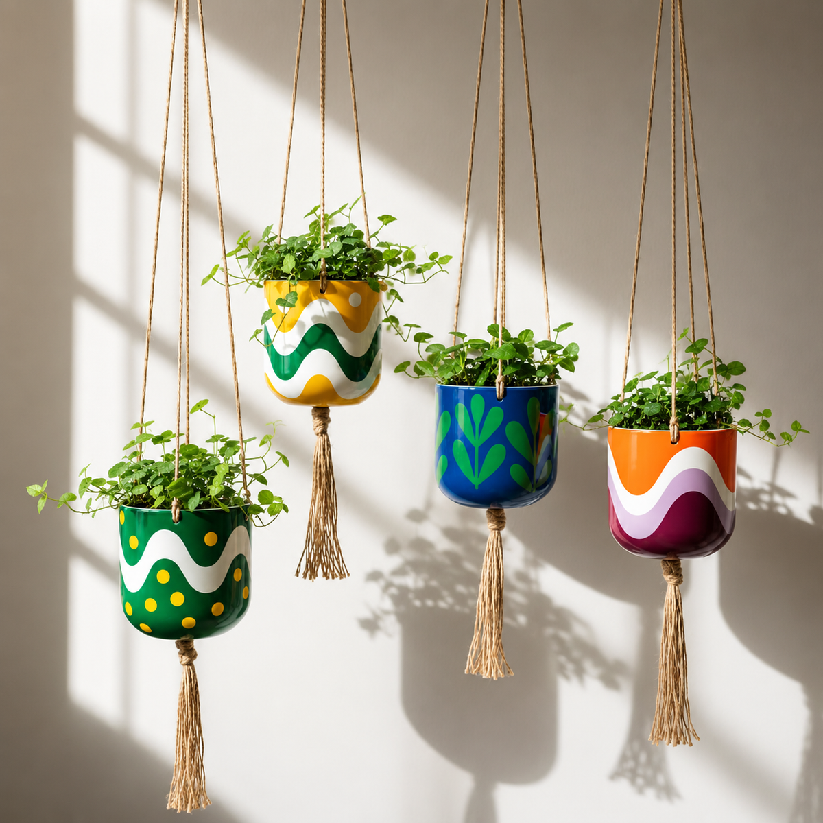 Wave Hanging Planter Set of 4