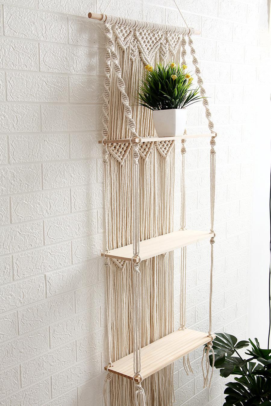 Macrame triple shelf - Decor Things