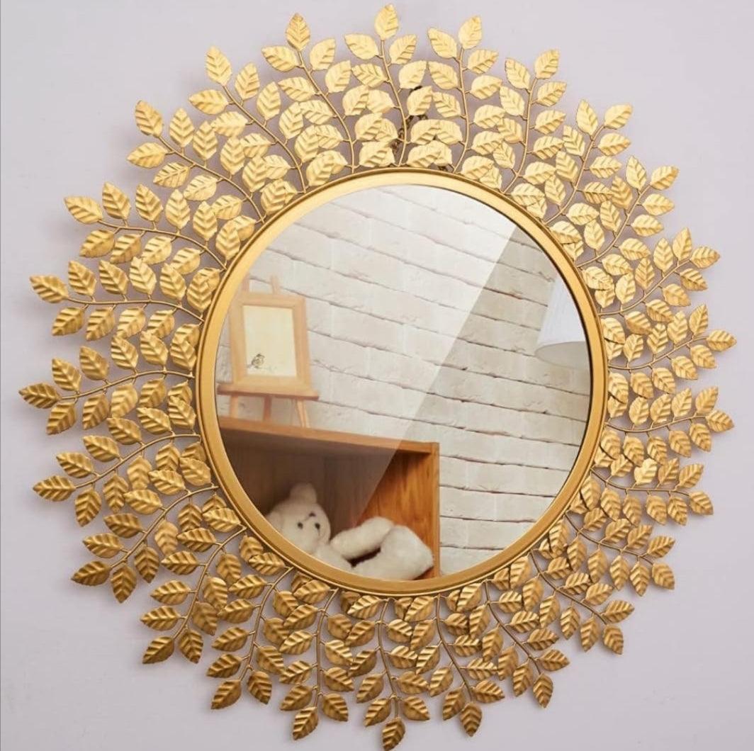 Metallic Leaf Mirror - Decor Things