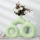 Green Donut Vase Set of 3 - Decor Things