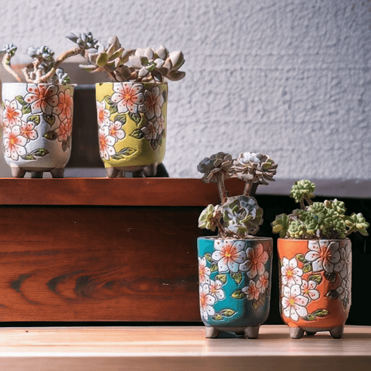 Periwinkle Flower Planter - Decor Things