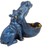 Hungry hippo sculpture (Blue) - Decor Things