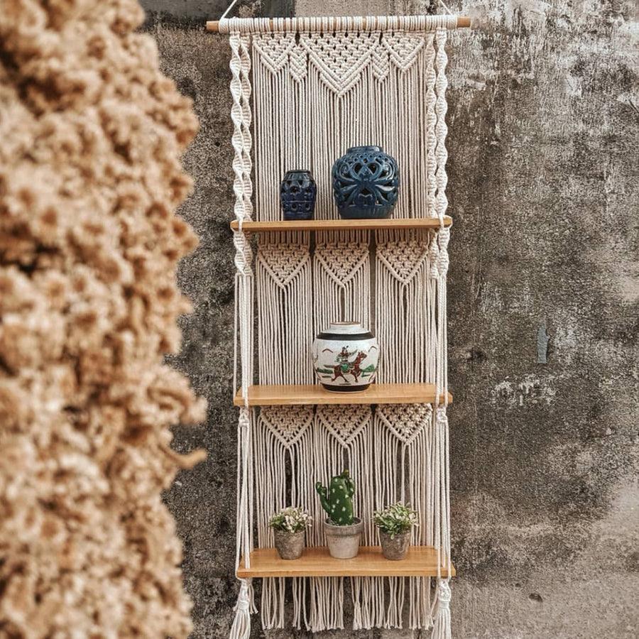 Macrame triple shelf - Decor Things