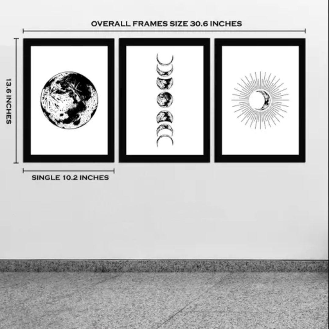 Moon Phase Wall art set of 3 - Decor Things