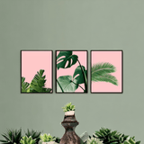 Pink tropical wall art set of 3 - Decor Things