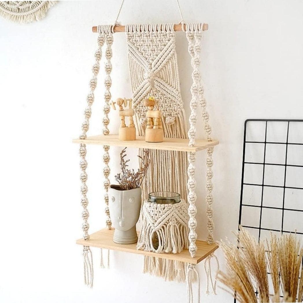 Macrame double shelf - Decor Things