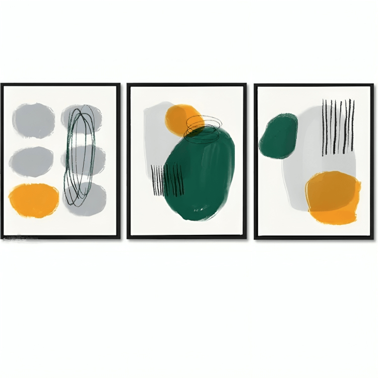 Modern wall art set of 3 - Decor Things