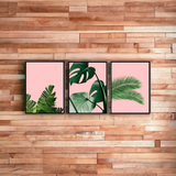 Pink tropical wall art set of 3 - Decor Things