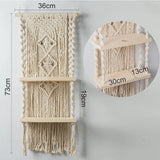 Macrame 2 tier shelf - Decor Things