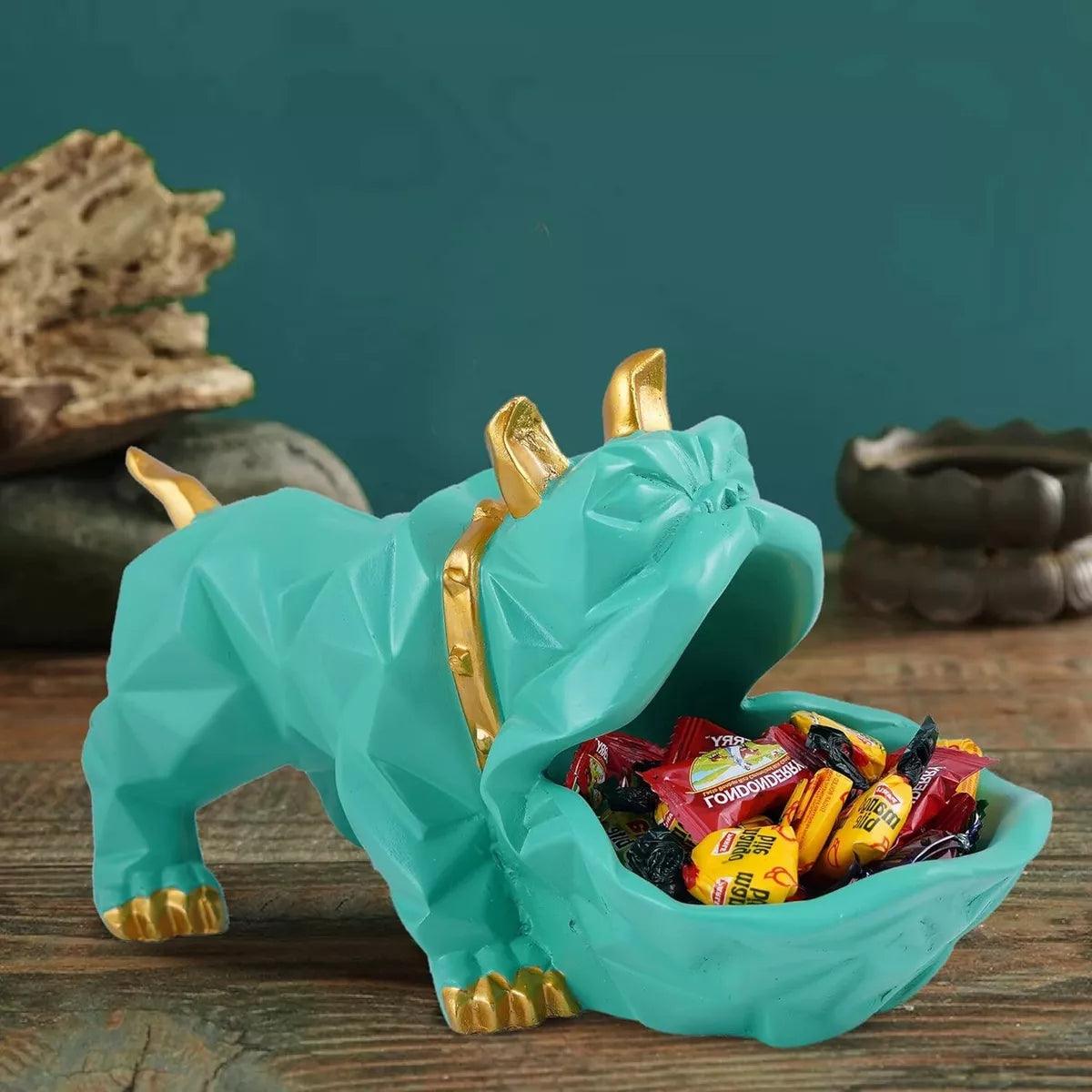 Bulldog Storage sculpture (Skyblue) - Decor Things