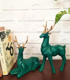 Green buck Sculpture set of 2 - Decor Things