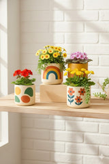 Retro Planter Set of 4