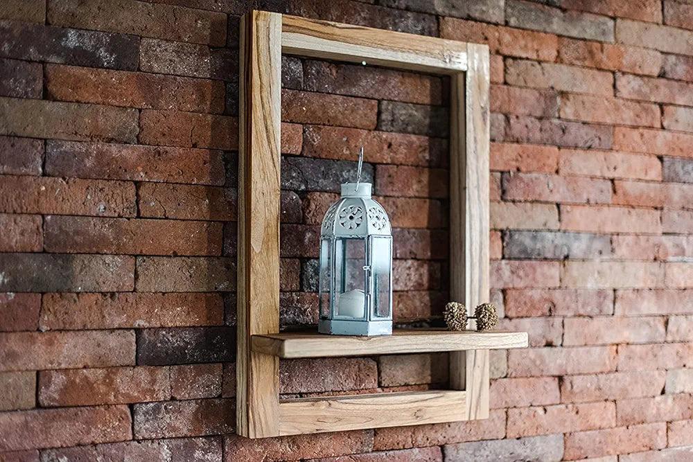 Wooden Rectangle Wall Shelf - Decor Things